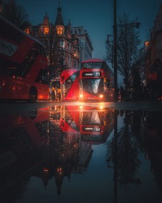 Művészeti fotózás London night reflections, David George, (30 x 40 cm)