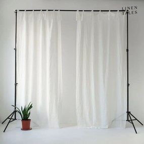 Fehér len fényáteresztő függöny 130x170 cm White – Linen Tales