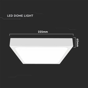 LED Fürdőszobai mennyezeti lámpa LED/18W/230V 6500K IP44 22,5x22,5 cm fehér