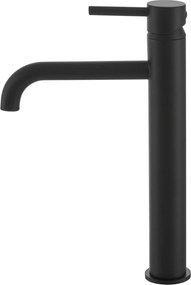 Fürdőszobai Pultra Szerelhető Mosdó Csaptelep Fekete Kivo Magas Kerámia