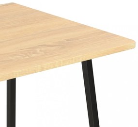 fekete és tölgyszínű íróasztal polcrendszerrel 102x50x117 cm