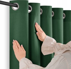 Filumi Függöny finom szövésű nappali Sötét Zöld 265x260