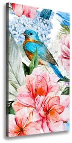 Fali vászonkép Virágok és madarak ocv-83956039