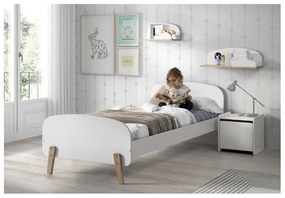 Fehér-natúr színű gyerek polc borovi fenyő dekorral Kiddy - Vipack