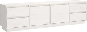 vidaXL fehér tömör fenyőfa TV-szekrény 176 x 37 x 47,5 cm
