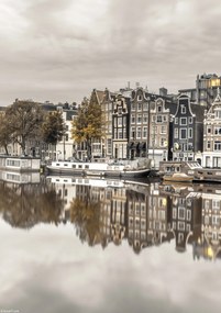 Poszter 21x29,7cm Csatorna Amszterdam városon keresztül 3, Assaf Frank