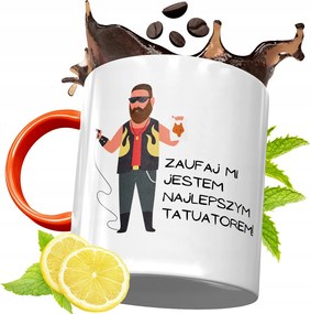 Narancssárga Bögre Tetováló Ajándék fényképes nyomtatással