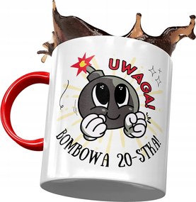 Piros Bögre Születésnapra 20 20. 20. Ajándék Nyomtatott Fotóval