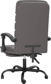 vidaXL szürke műbőr dönthető irodai masszázsszék