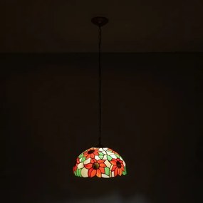 Brilagi - Tiffany vitrázs láncos csillár SUNFLOWER 1x E27/60W/230V Ø 40 cm
