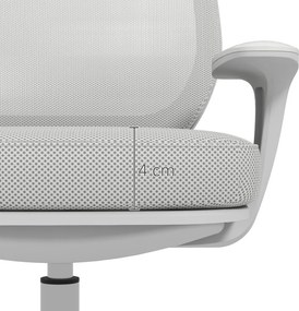Vinsetto irodai szék, ergonomikus íróasztali szék forgófunkcióval, állítható magasságú, szürke