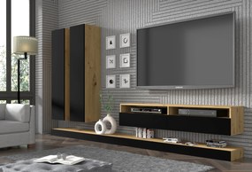 Szekrény Dual 150 (artisan tölgy  + fekete). Akció -22%. 1124860