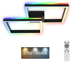 Brilo Brilo - LED RGBW Dimmelhető felületre szerelhető csillár FRAME 2xLED/17W/230V 2700-6500K+ távirányító BL1268