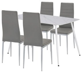 Renton 4+1 étkező garnitúra szürke-szürke