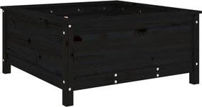 vidaXL fekete tömör fenyő kerti növénytartó 82,5x82,5x39 cm