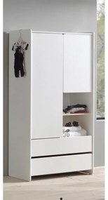 Kiddy fehér gyerek ruhásszekrény, 90 x 180 cm - Vipack