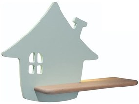 Candellux LED gyerekszoba falilámpa polccal HOUSE LED/4W/230V zöld/fa CA0791