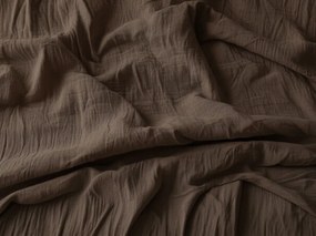 Musselin ágynemű MUSSARI sötétbarna Ágyneműhuzat mérete: 70 x 90 cm | 140 x 220 cm