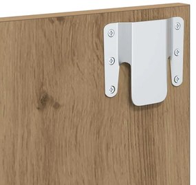 vidaXL Fali éjjeli szekrény 2 pcs Artisan tölgy 48,5 x 32,5 x 80 cm