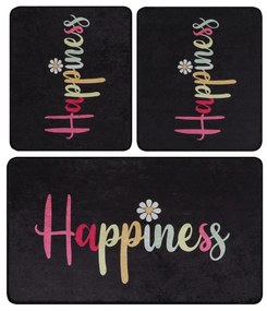 Fürdőszobaszőnyeg Szett (3 db) Happiness Djt
