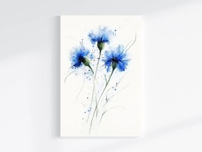 Vászonkép Canvas Akvarell Természet Mező Virág Kukorica Búzavirág 40x60