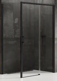 New Trendy Prime zuhanykabin 120x100 cm négyszögletes fekete félmatt/átlátszó üveg D-0321A/D-0130B