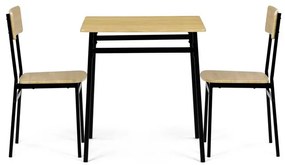 Étkezőszett 2 székkel, 70×70×76 cm, Vad Tölgy. AUT-O2121 OAK