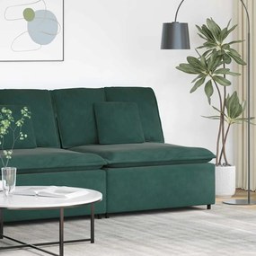 sötétzöld moduláris kanapé középső modul párnákkal 100 cm