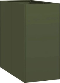 vidaXL olívazöld acél növénytartó 40x80x80 cm