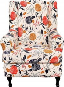 Pokrowiec Na Fotel Uszak Elastyczny Gładki niebieskie liście,XGETOP