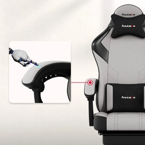 Gamer szék space 3.7 lábtartóval szürke