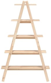 5 szintes A-alakú tömör fenyőfa polc 110 x 40 x 180,5 cm