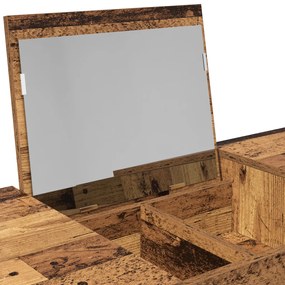 Sminkasztal Tükörrel Régi Fa 100x45x76 cm