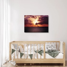 A nap képe a felhők mögött (üvegen) (70x50 cm)