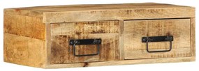 tömör nyers mangófa falra szerelhető TV-szekrény 60x30x19 cm