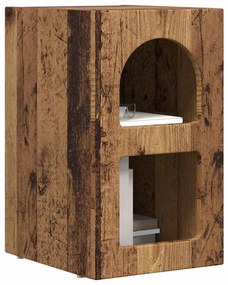 vidaXL Éjjeli asztal Öreg fa 29.5 x 35 x 50 cm Faanyag