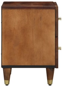 Éjjeli szekrények 2 db 40x33,5x46 cm Tömör mangófából