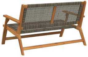 Kerti pad Szürke 122x76x73.5 cm Tömör akácfa