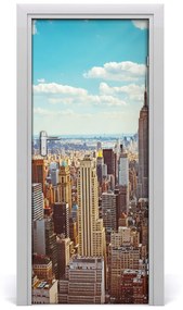 Poszter tapéta ajtóra New York-i járat madár 75x205 cm
