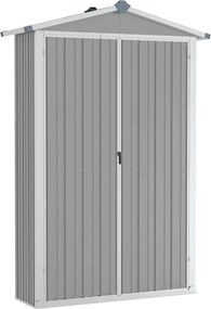 vidaXL szürke horganyzott acél kerti fészer 116x45x175 cm