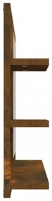 füstös tölgy színű szerelt fa fürdőszobatükör 60 x 10,5 x 45 cm