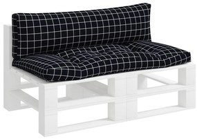 2 db fekete kockás oxford szövet raklappárna