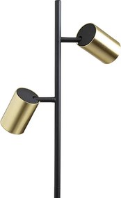 RENDL FLYNN II stojanová černá/česaná mosaz 230V LED GU10 2x9W