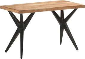 vidaXL tömör akácfa étkezőasztal 120 x 60 x 76 cm