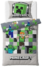 Minecraft gyerek ágyneműhuzat Fedezd fel a világod, 140 x 200 cm, 70 x 90 cm