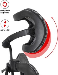 DELSIN forgószék ergonomikus fekete lábtartóval