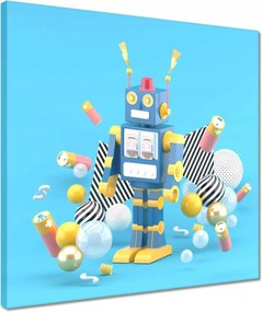 Vászonkép 40x40 Kék robot