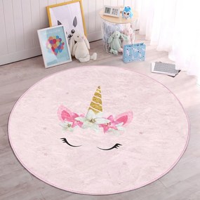 Rózsaszín gyerek szőnyeg ø 120 cm Comfort – Mila Home