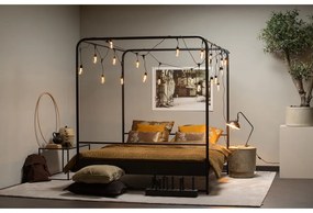 Bunk fekete kétszemélyes fém ágy, 160 x 200 cm - vtwonen