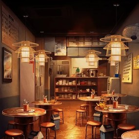 Immax 08255L - Csillár zsinóron PINCHOS 1xE27/40W/230V átm. 50 cm bambusz